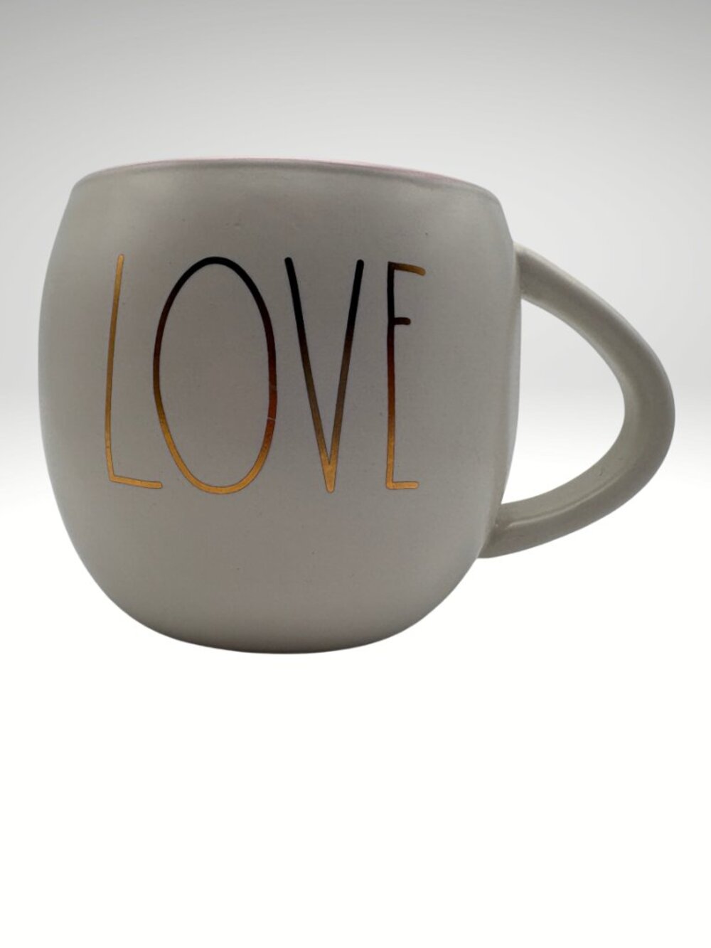 Rae Dunn LOVE Artisan Collection Pink Gold Coffee Tea Mug by Magenta (SKU:280MI)